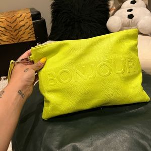 Bonjour Aurevoir Neon Soft Clutch